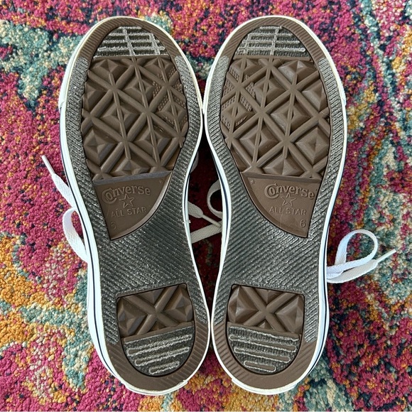 Converse | Unisex White Classic All-Star Lace Up Sneakers, Men’s sz 6, Women’s 8 - Picture 7 of 16